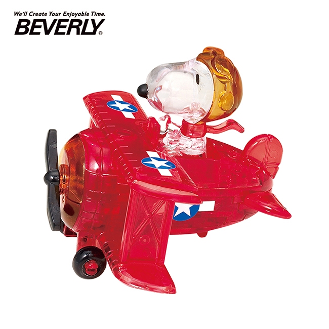 【現貨】BEVERLY 史努比 王牌飛行員 立體水晶拼圖 40片 3D拼圖 水晶拼圖 公仔 模型 Snoopy 日本正版