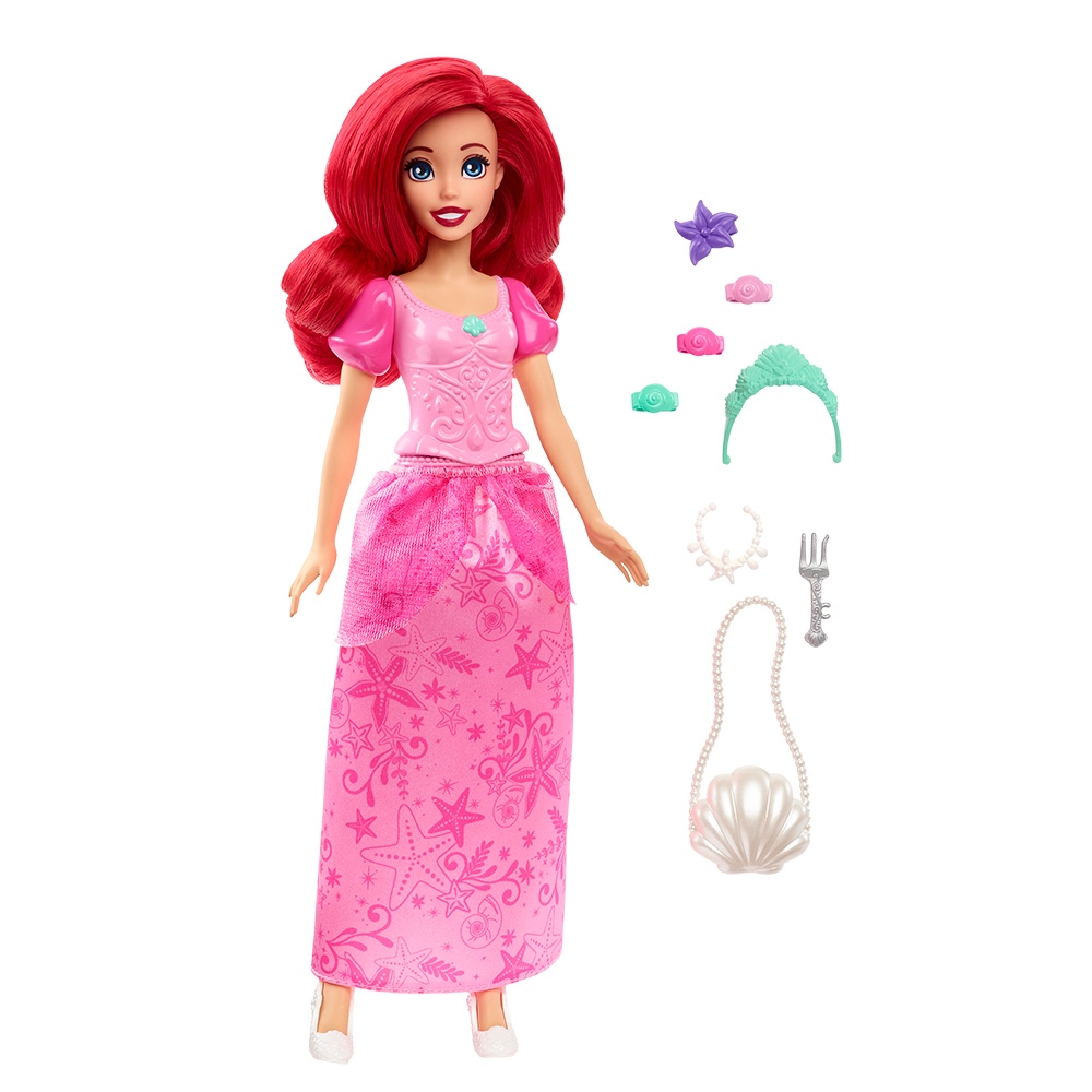 MATTEL 迪士尼公主-愛麗兒華麗配件組合 小美人魚 正版 娃娃 美泰兒