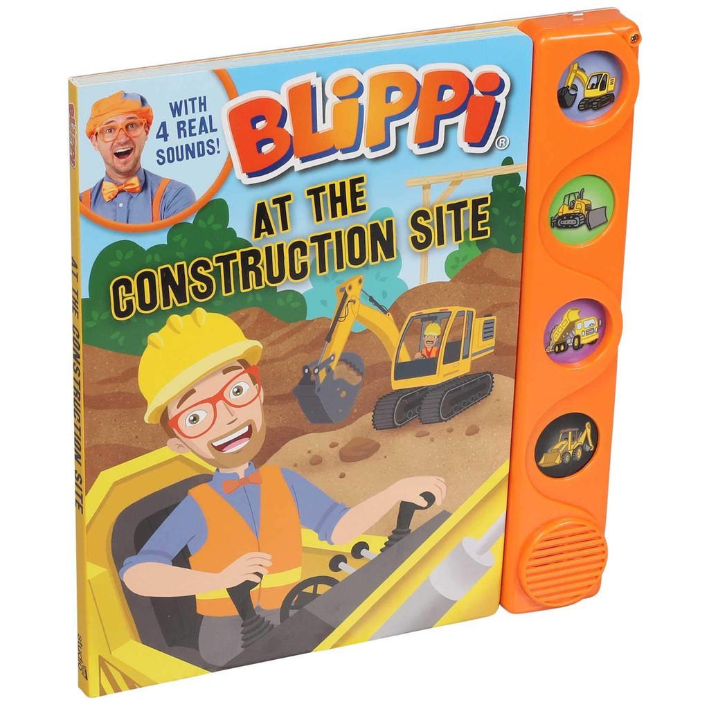 🚀美國正貨🚀美國 YOUTUBER BLIPPI 兒童 玩具車 挖土機 砂石車 工程車 有聲故事書 故事書