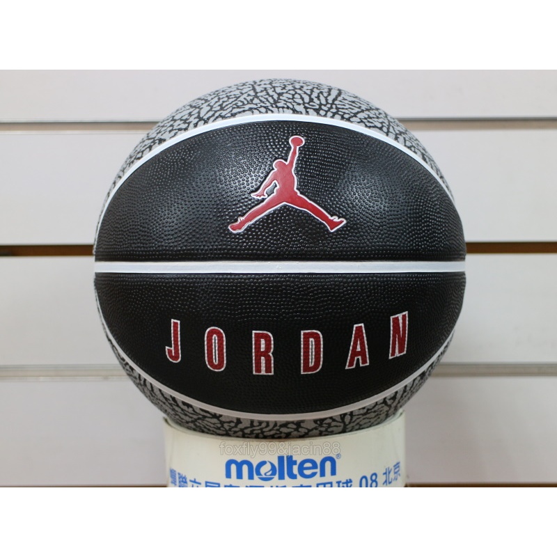 (布丁體育)公司貨附發票 NIKE PLAYGROUND JORDAN 爆裂黑 籃球 室外球 標準7號尺寸 國小5號尺寸