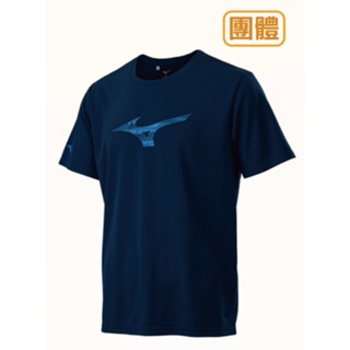 = 水 運動用品 = 24年 Mizuno 男 短袖T恤 (深藍) 32TAB00514