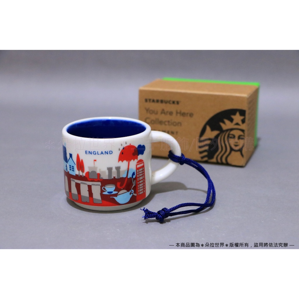 ⦿ 英國 England 2oz吊飾》星巴克 STARBUCKS 城市馬克杯 YAH系列 英格蘭 59ml