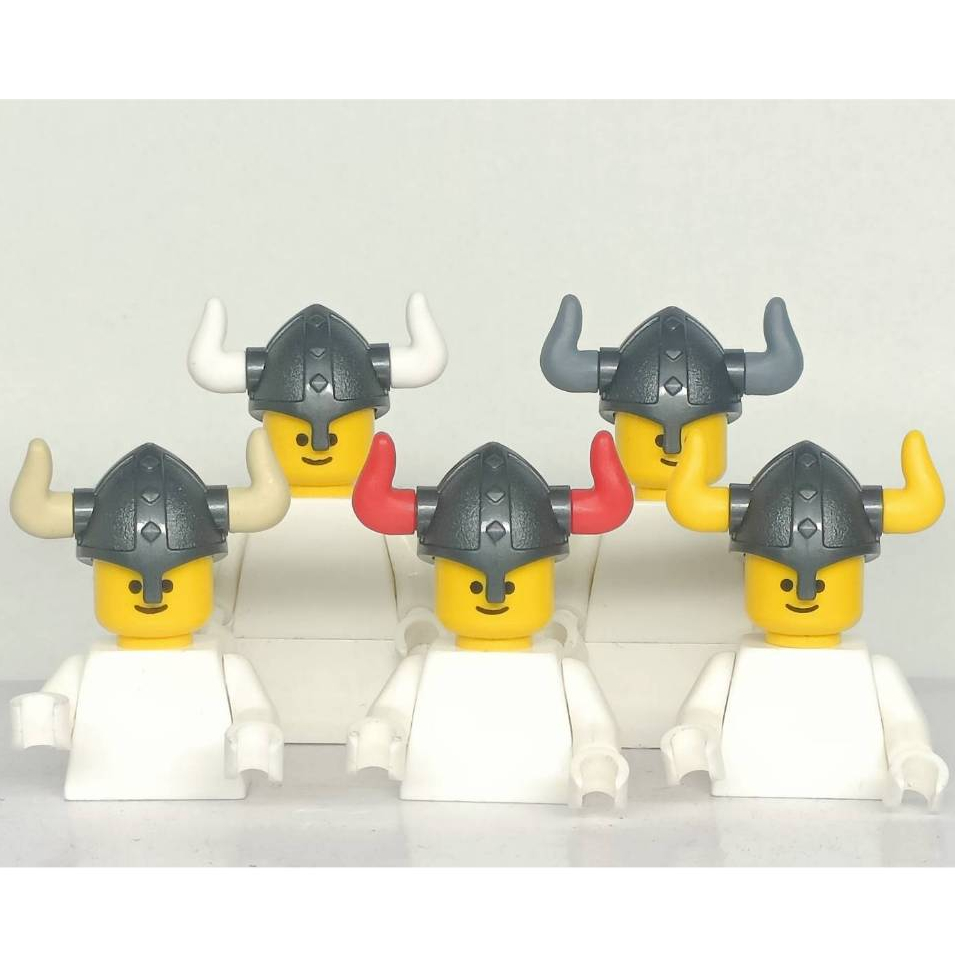 &lt;樂高人偶小舖&gt;正版LEGO 頭盔12-1 珍珠深灰 維京 白角 紅角 黃角 沙角 深灰角 城堡 士兵 維京人 配件