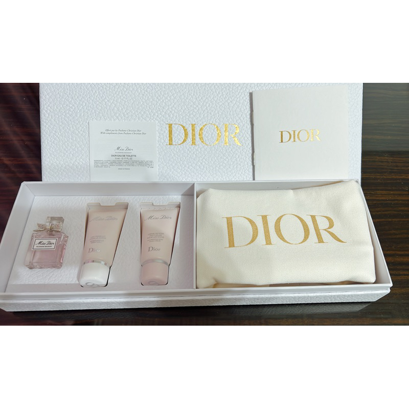 Dior花漾愛戀旅行組#淡香水#身體乳#護手霜#Logo束口袋