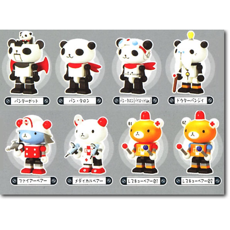 熊貓鐵金剛 PANDA-Z BLOCK FIGURE COLLECTION01 盒玩 全套8入