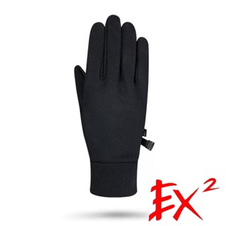 【EX2德國】輕便保暖觸控手套『黑』866021 登山.戶外.露營