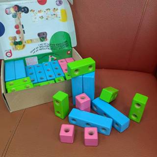 立方體 俄羅斯方塊 魔方積木 兒童益智拼圖玩具 櫸木原木
