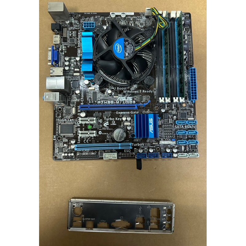 中古 二手 良品 主機板 ASUS P7H55-M CPU I3-540 四個插槽正常 可以開機 送RAM