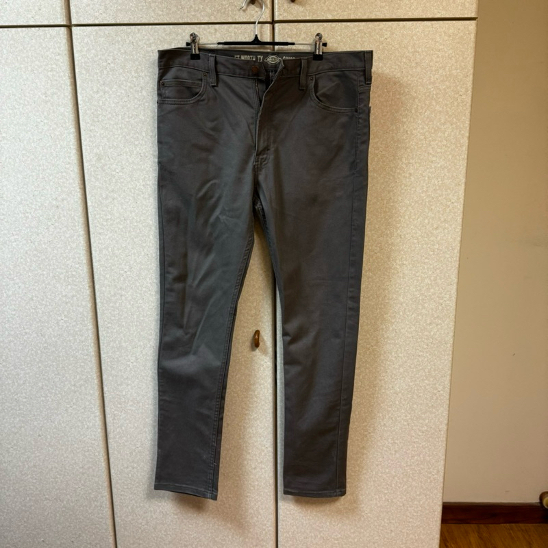 正版【DICKIES】WP803 VG Slim Skinny Workpants 中低腰窄版斜紋布 工作長褲 (淺灰)