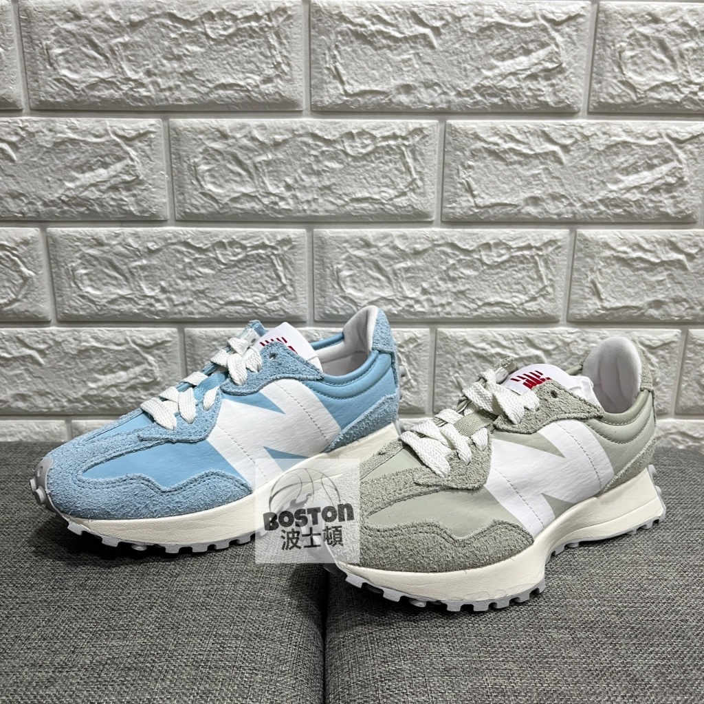 NEW BALANCE 327 男女鞋 NB327 中性 復古 皮革焦底 馬卡龍色 藍 U327LL 綠 U327LM