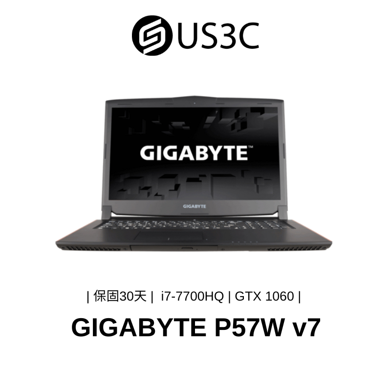 GIGABYTE 17吋 FHD i7-7700HQ 8G 256GSSD 1THDD GTX 1060 黑色 二手品