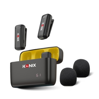 【KONIX】G2 無線麥克風 Type C-防風罩組 領夾式直播麥克風 加厚海綿 可降低風切聲