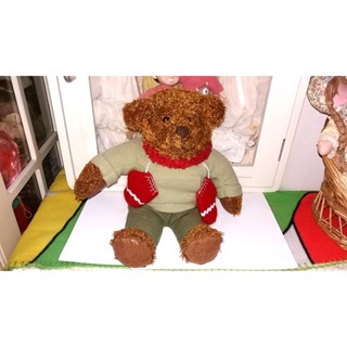 二手 HALLMARK BEAR 100週年紀念 泰迪熊 紅圍巾 / 紅手套 豆豆熊