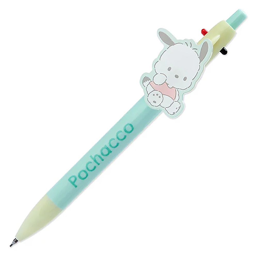 Sanrio 三麗鷗 日本製 蓬鬆毛絨系列 兩色原子筆+自動鉛筆 0.5mm 帕恰狗 555533