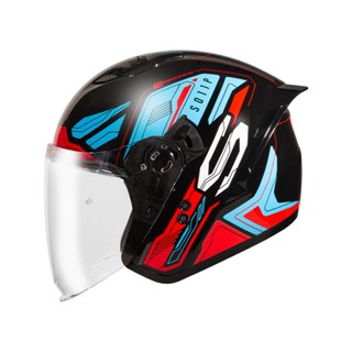 【SOL Helmets】SO-11P開放式安全帽 (超導體 黑/藍紅) ｜ SOL安全帽官方商城