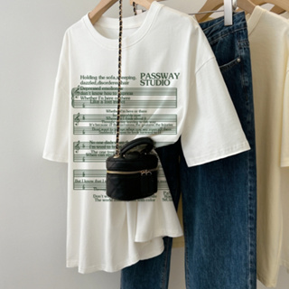 雅麗安娜 短袖上衣 T恤 上衣S-2XL韓版寬鬆純棉印花夏裝短袖時尚T恤MB090-96600.