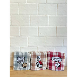 ( CCの店 )!! 日本代購 SNOOPY 史努比 方格純棉紗布 迷你毛巾 小方巾