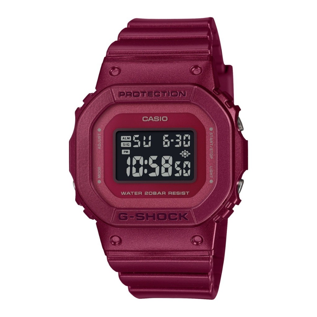 【G-SHOCK】個性黑紅農家橡樹電子錶GMD-S5600RB-4D 40.5mm 現代鐘錶