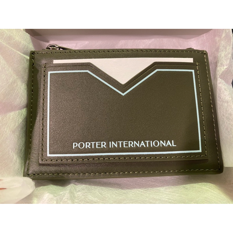 Porter INDEX 卡夾 零錢包 皮夾 墨綠色全新