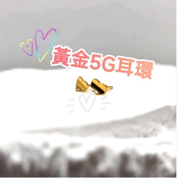 【大福銀樓 】迷人黃金5G鏡面耳環