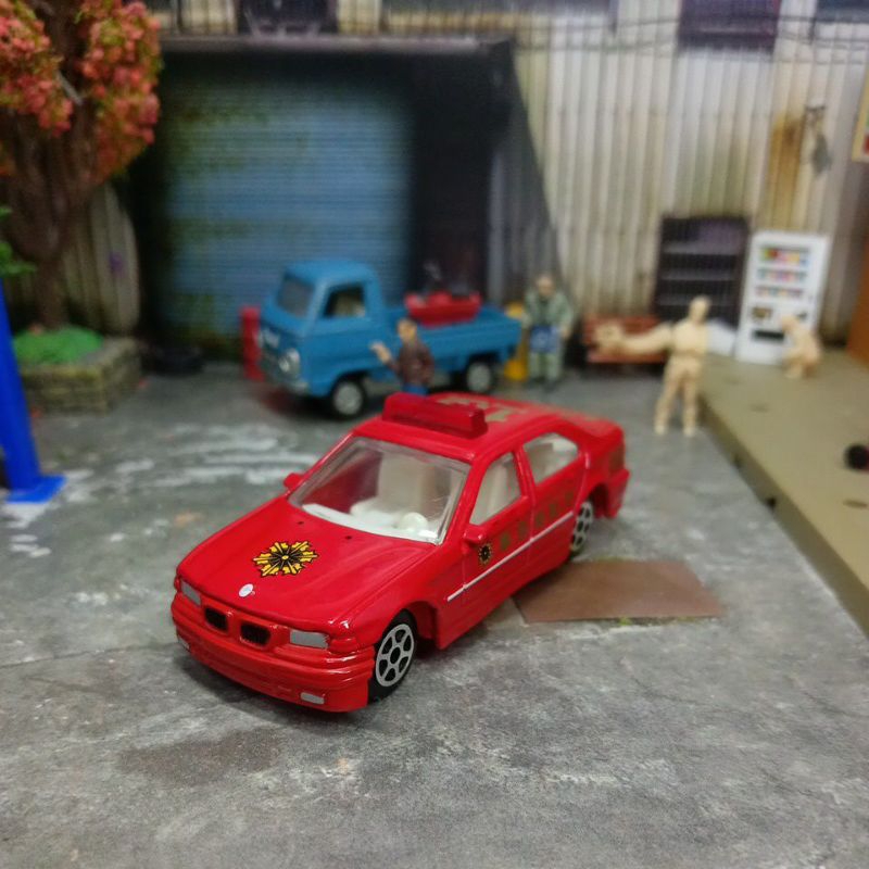 老玩具車BMW 3係列 E36 日本東京消防廳指揮車無盒約7.5公分