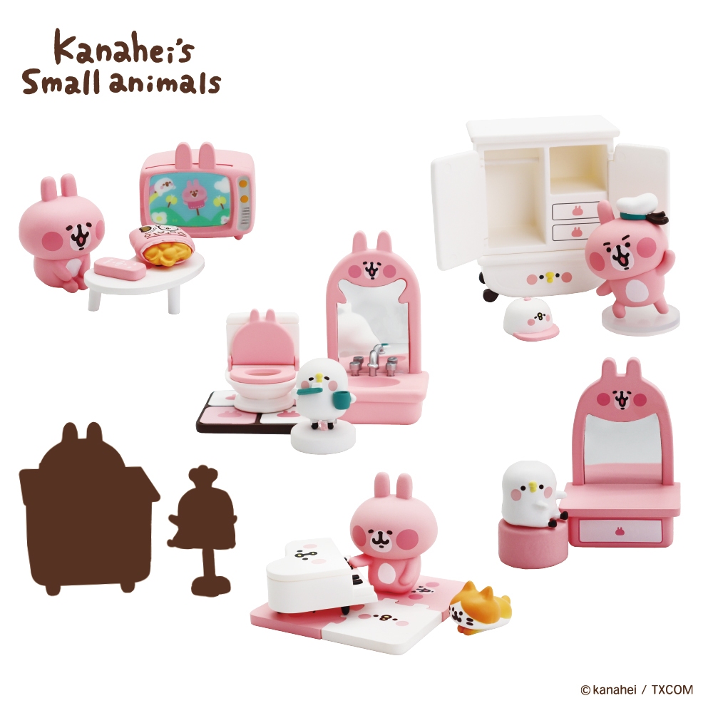 卡娜赫拉的小動物 P助與粉紅兔兔的夢幻家具 2代 盒玩 公仔 全套 6款【金玉堂文具】