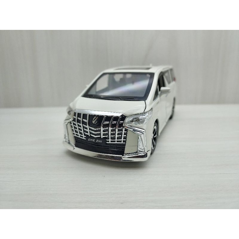 全新盒裝1:32~豐田 TOYOTA ALPHARD 旗艦版 白色 合金 模型車 聲光車 玩具 兒童 禮物