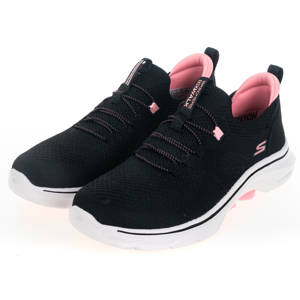 Skechers GO WALK 7 女 輕量 健走 襪套式 黑粉-125225BKHP