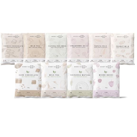 10%蝦幣回饋【BODY GOALS】隨手包 綜合乳清蛋白 豌豆分離蛋白 植物性蛋白 素食高蛋白