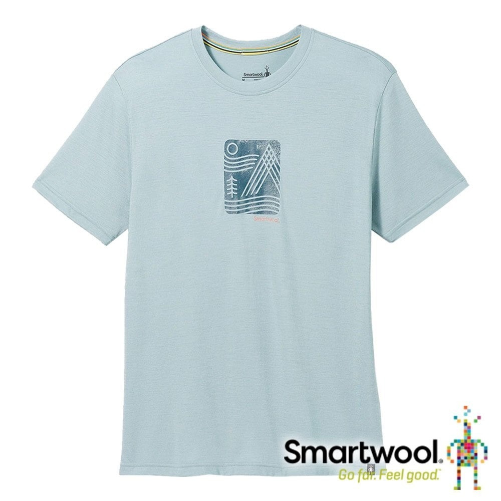 【Smartwool】中性圓領短袖塗鴉T恤/山林意象『鉛灰』SW017097
