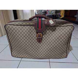 gucci 古董皮製手提行李箱(軟行李箱)