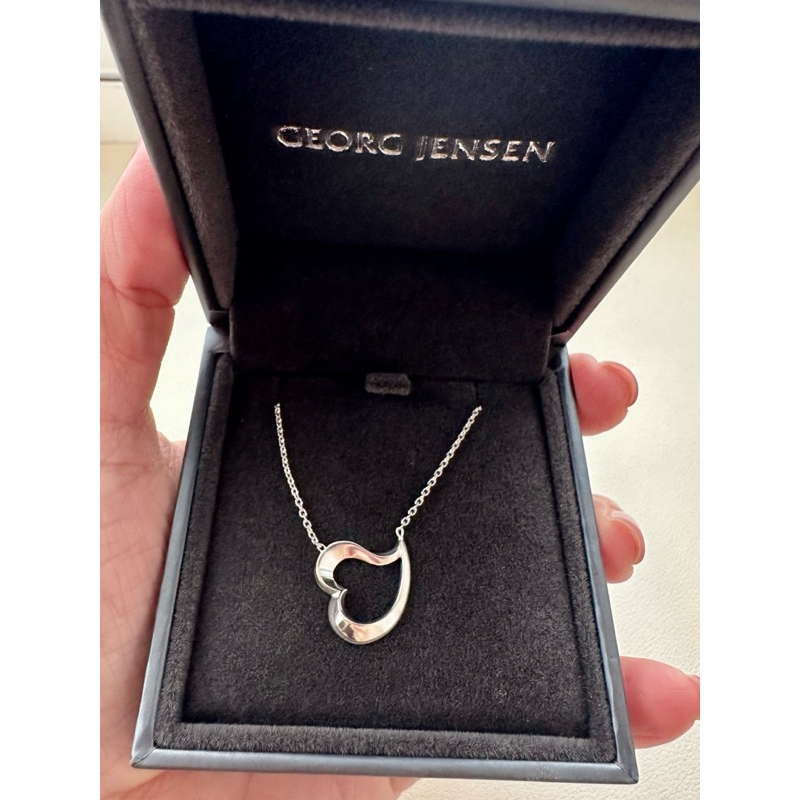 Georg Jensen 2022 純銀銀愛心葉子