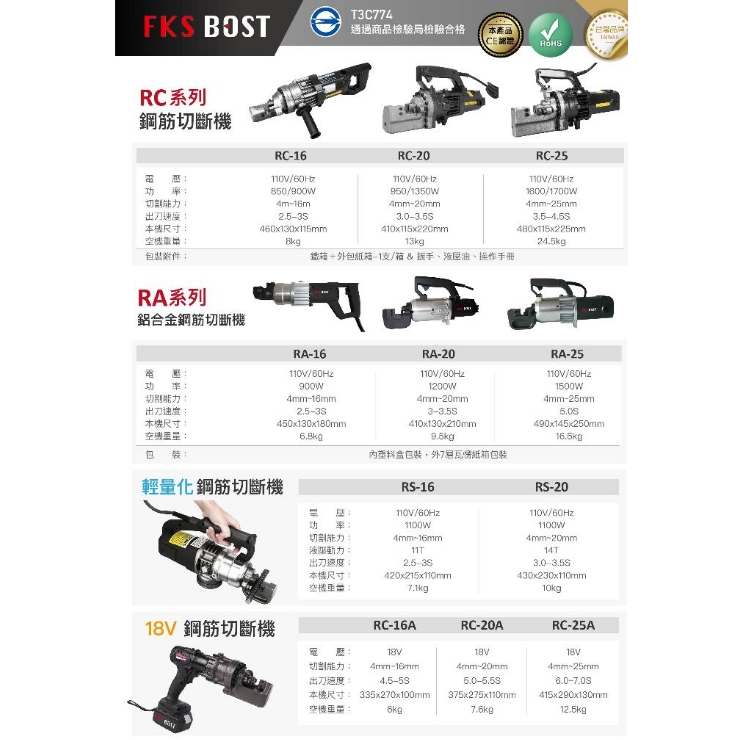 附發票/宵窈儀器五金👑110V RC系列 傳統型鋼筋切斷器 鋼筋切斷機 牙條切斷器 鋼筋剪 油壓鋼筋剪 牙條切斷機