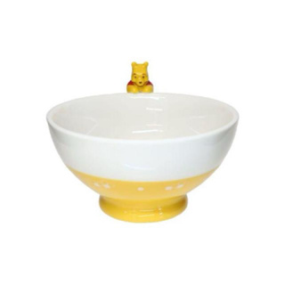 日本進口 sunart 迪士尼 小熊維尼 陶瓷杯緣餐碗 杯緣公仔飯碗 維尼 茶碗 日本陶瓷飯碗 碗公