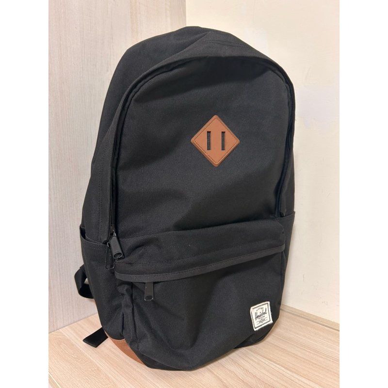 Herschel Heritage 大型 豬鼻 帆布底 帆布 防潑水 筆電層 書包 後背包 二手