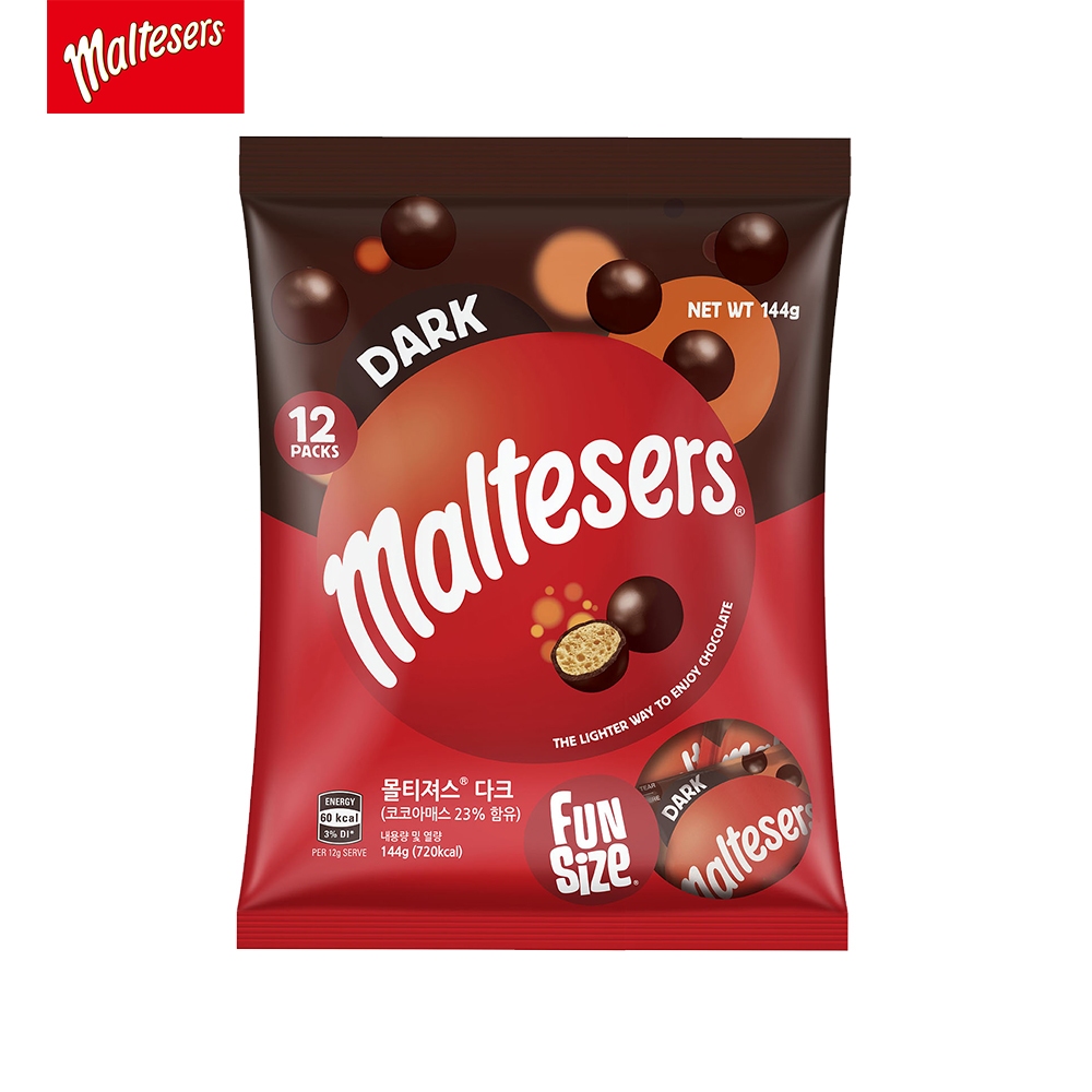 【maltesers 麥提莎】脆心 巧克力 分享包 144g(黑巧克力即期品2024/04/23)