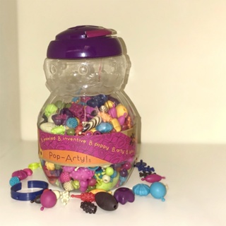 紫貝殼 美國B.Toys 感統玩具 POP Arty 波普珠珠/益智遊戲/串珠珠
