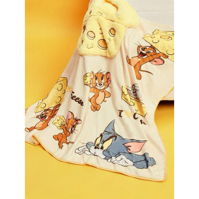 𝐔𝐦𝐢’𝐬 𝐂𝐡𝐨𝐢𝐜𝐞 ‌ᵕ̈ 【現貨免運蝦幣回饋🦐】湯姆貓與傑利鼠🧀️折疊收納成提包小抱枕｜正版授權毛絨毛毯空調毯