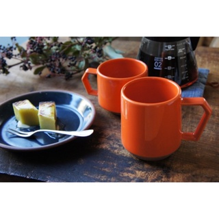 日本 CHIPS JAPAN 復古橘 馬克杯 mug 美濃燒 咖啡杯 粗陶 水杯 咖啡 帶手把 日本製 陶瓷