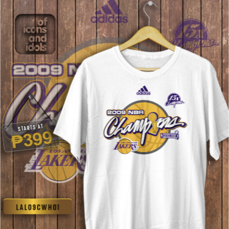 籃球系列 Adidas NBA 2009 Los Angeles Lakers 洛杉磯湖人 冠軍T-Shirt