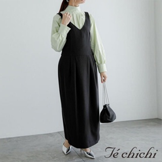 Te chichi 前壓褶收腰設計V領背心洋裝(FC41L0H0380)