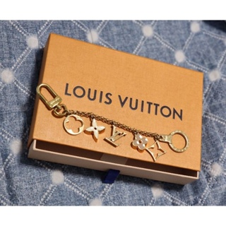LV M65111 FLEUR DE MONOGRAM LV鏈條吊飾 鑰匙圈 Louis Vuitton