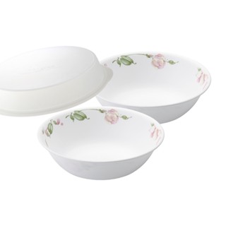 【康寧 Corelle】田園玫瑰2件式湯碗組(加贈微波蓋X1)