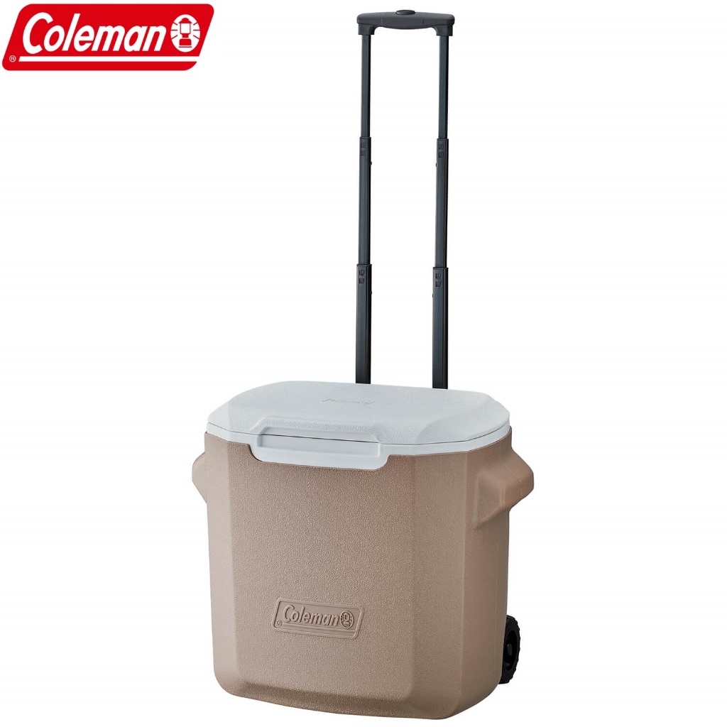 Coleman│CM-25749 灰咖啡拉桿冰箱│26L│保冷箱 行動冰箱 保冷冰桶│大營家露營登山休閒