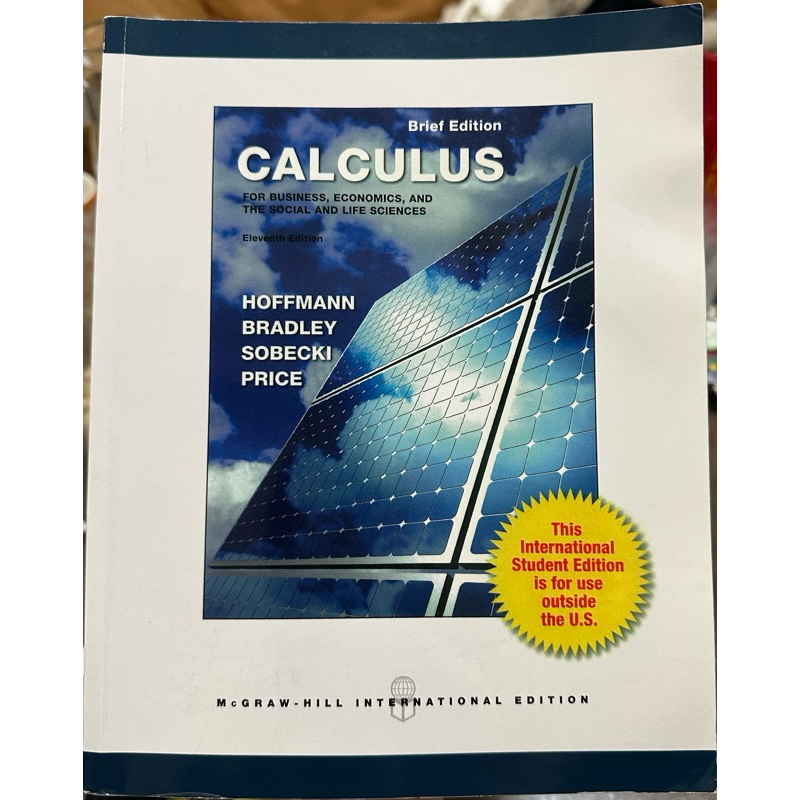 微積分原文書 Calculus Brief Edition Hoffmann Bradley 11版