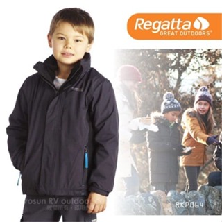 【英國 REGATTA】零碼5折》兒童/男童/女童防風二件式防水外套 內件刷毛外套 保暖雪衣 夾克_RKP064