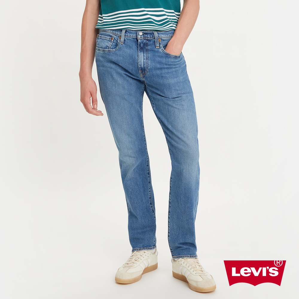 Levis 502上寬下窄舒適窄管牛仔褲 精工中藍染水洗 天絲棉 彈性布料 男 29507-1344 人氣新品