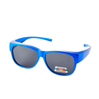 Z-POLS 兒童專用高規TR90輕量彈性框體 包覆式大框設計強化Polarized寶麗來抗UV400偏光太陽眼鏡(寶藍