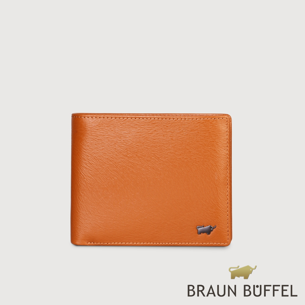 【BRAUN BUFFEL 德國小金牛】台灣總代理 防盜-2系列8卡男夾/BF539-313-SAL