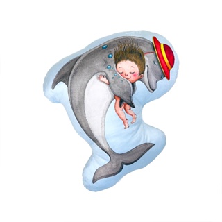 Milano Spring 【繪見幾米】擁抱 擁抱海豚 造型大抱枕